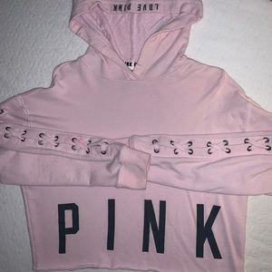 VS Pink Cropped Hoodie